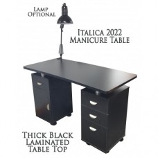 Deluxe Nail Table With Black Laminated Top