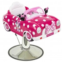 Pink Minnie Mouse Sports Car Hair Styling Chair Car