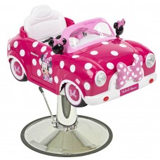 Pink Minnie Mouse Sports Car Hair Styling Chair Car