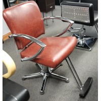 1-Leather Color Brown Vinyl Chromius 6265 Special Order Styling Chairs