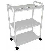 Italica 8000-1 All Metal White Facial Skin Care or Waxing Trolley For Esheticians 