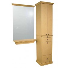 E05 Jeffco USA Hair Styling Tower Station Vanity With Crown Molding