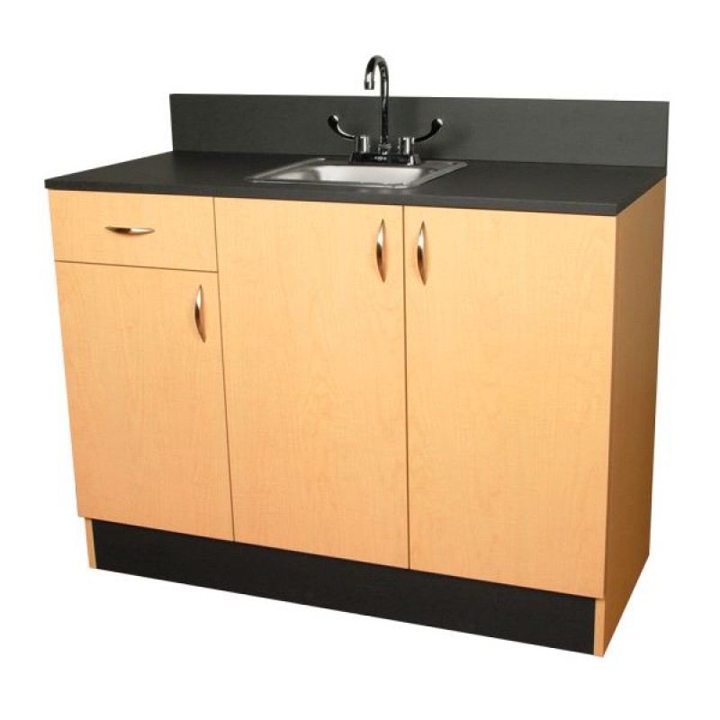 3373-48 Organizer Base Cabinet With Stainless Steel Sink Plus Drawers