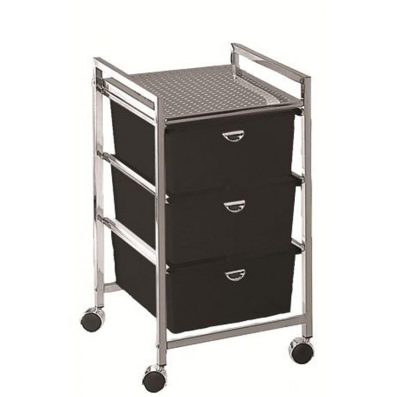 Pibbs D23 Metal Pedicure Cart Including 3 Deep Drawers